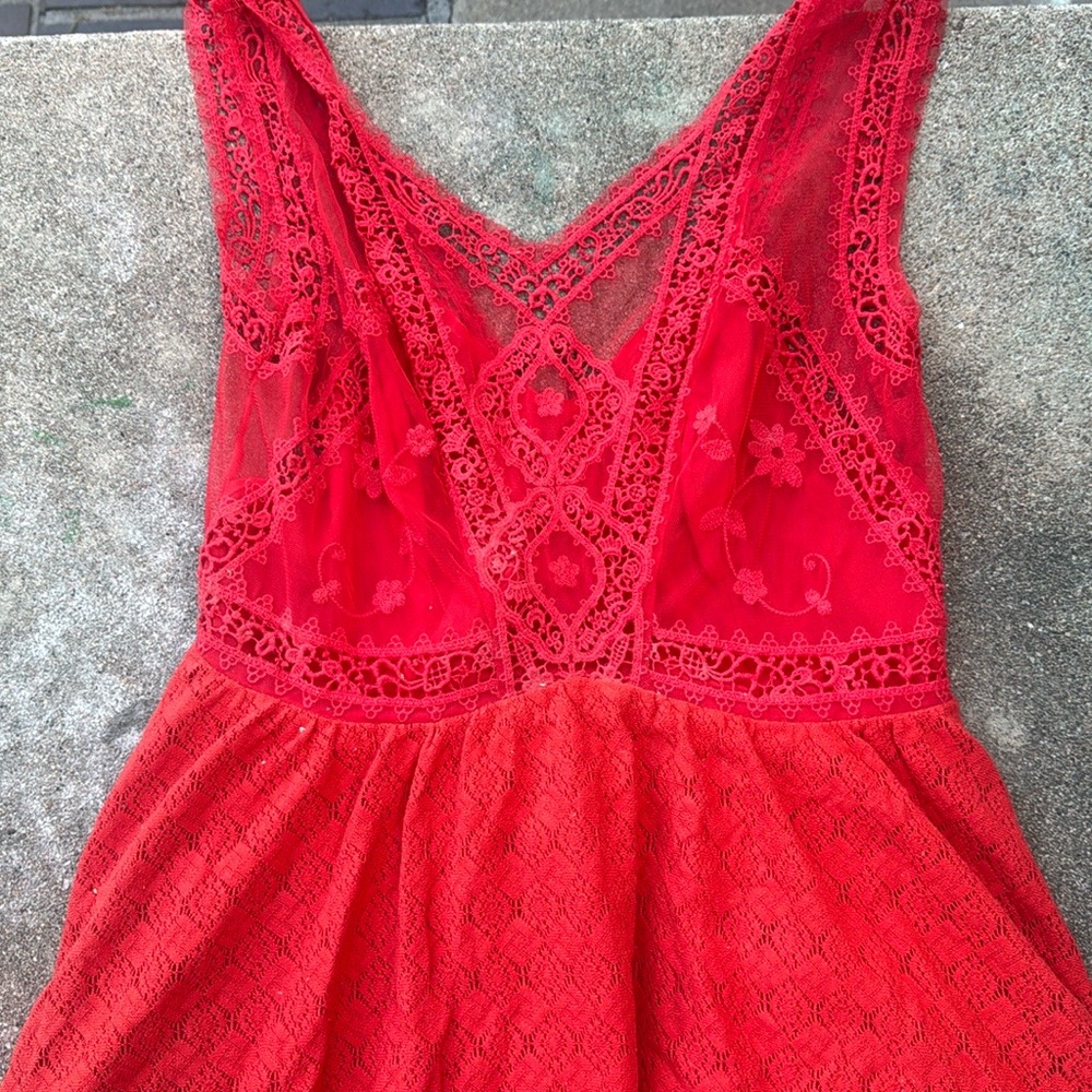Free People Scarlet Lace Sleeveless Dress